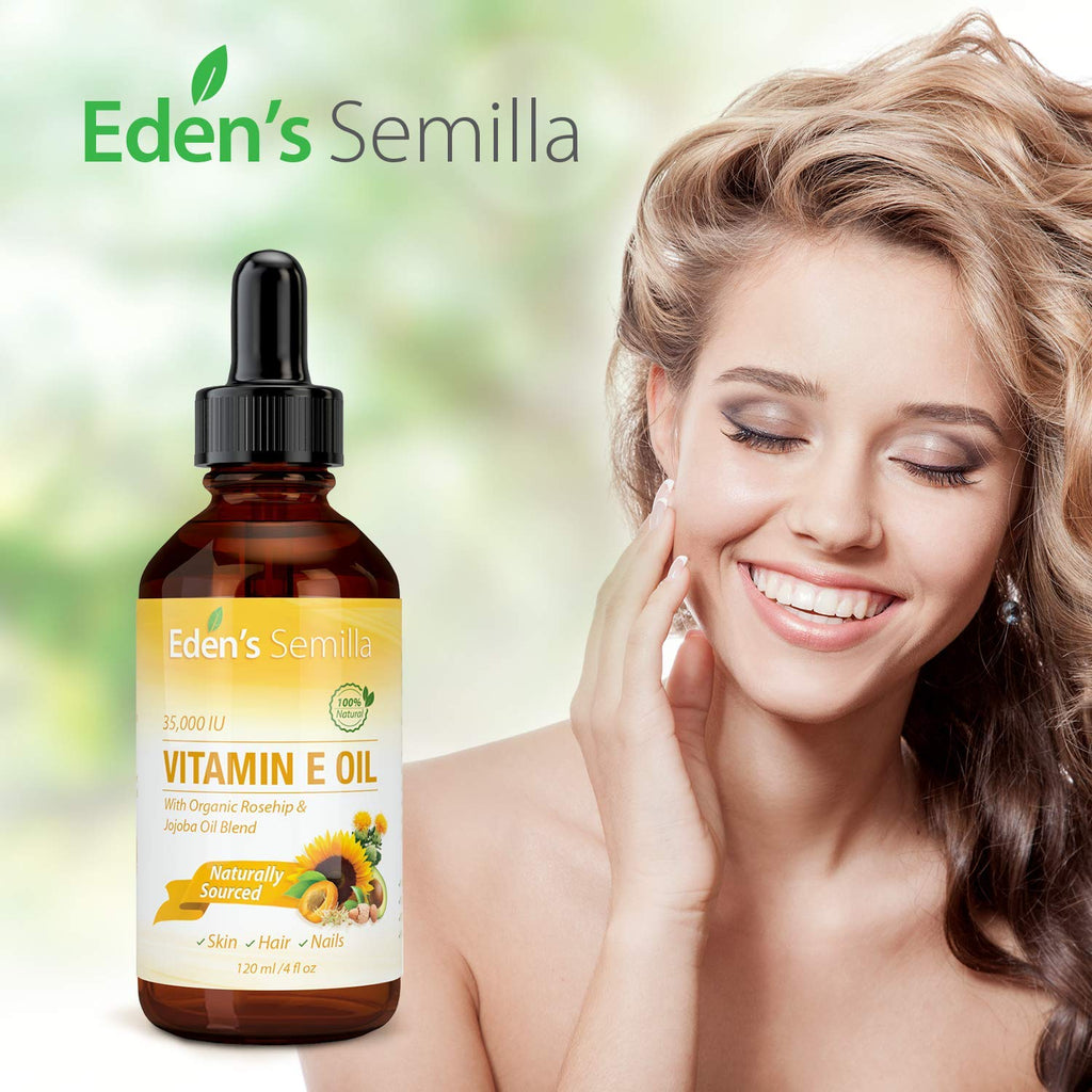 Eden's Semilla Vitamin E Oil 35000 IU with Organic Rosehip & Jojoba