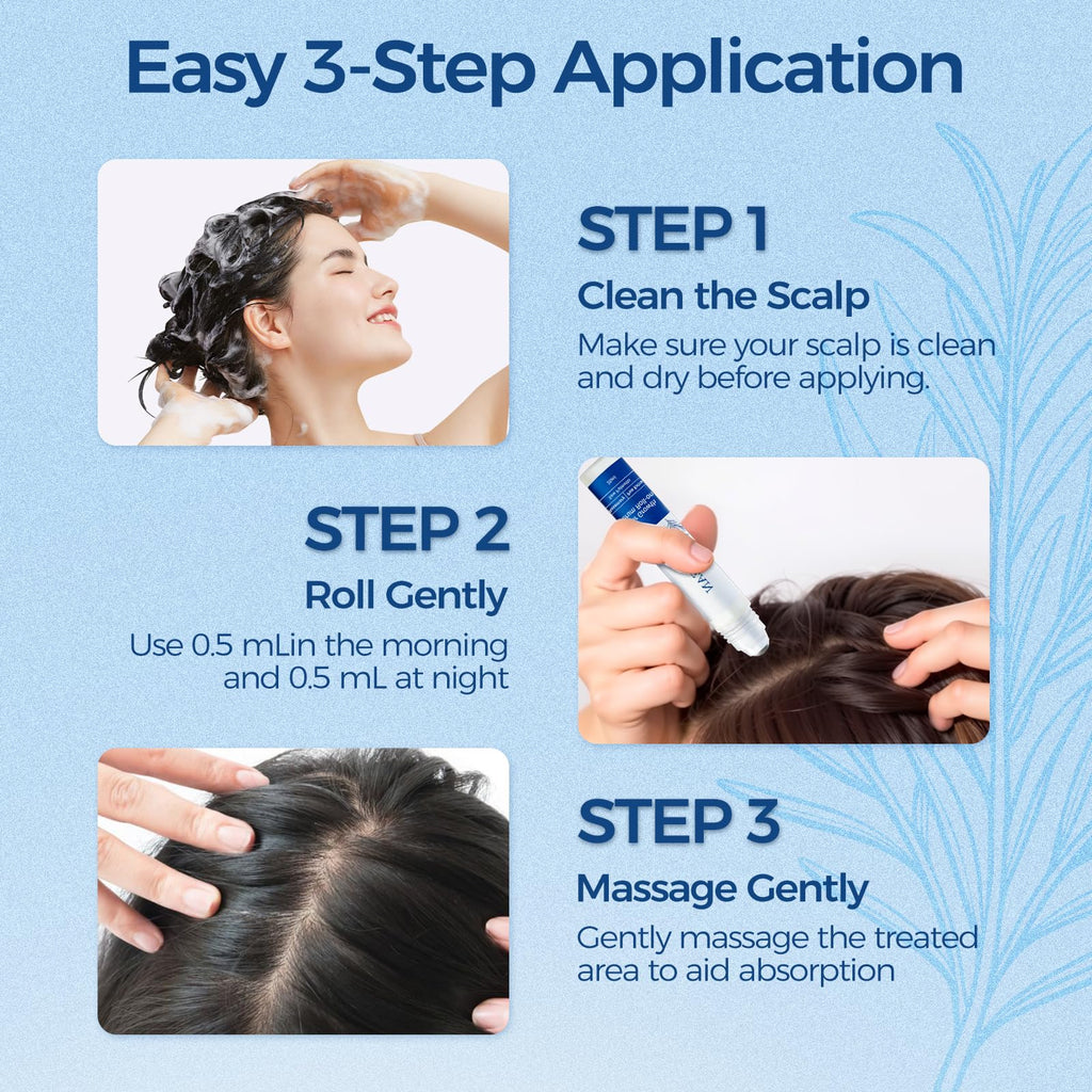 EELEAN Hair Growth Serum Roll-On 25ml – 3% Rosemary, 3% Redensyl & 2% Anagain for Hair Density