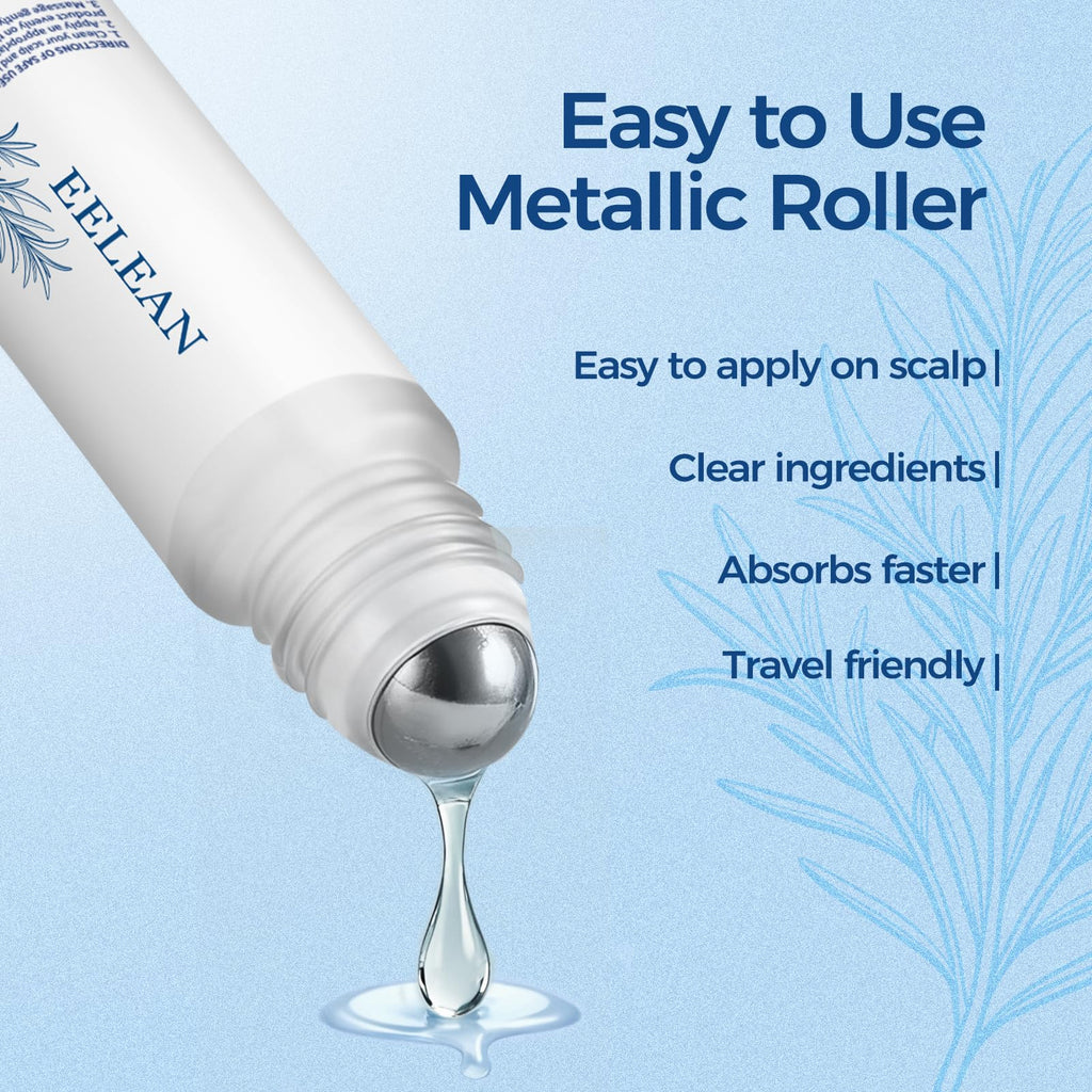 EELEAN Hair Growth Serum Roll-On 25ml – 3% Rosemary, 3% Redensyl & 2% Anagain for Hair Density