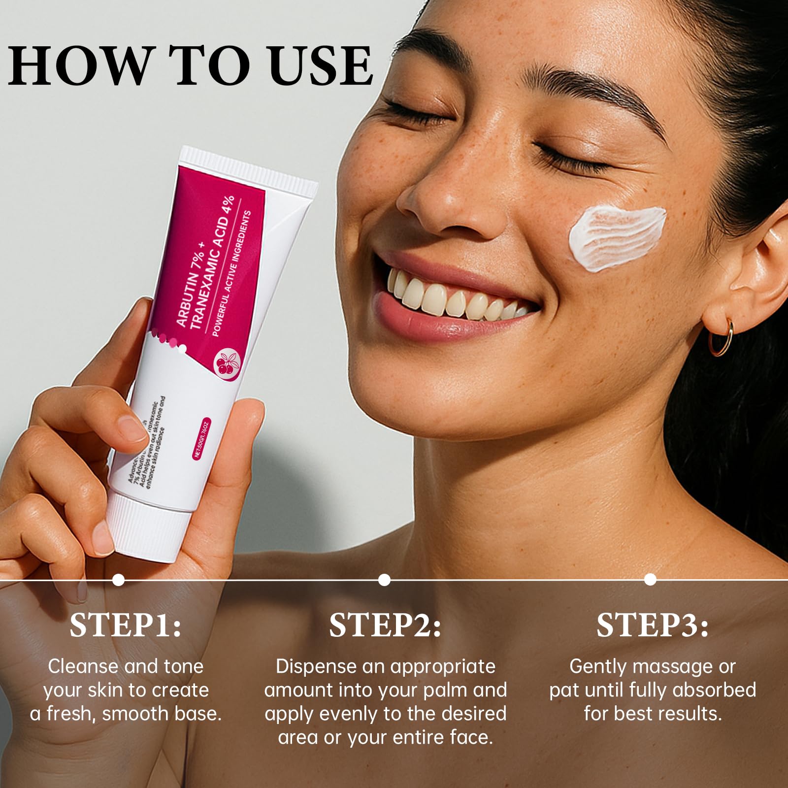 EELHOE Arbutin 7% + Tranexamic Acid 4% Cream – Hydration & Even Tone, 1.76 fl oz