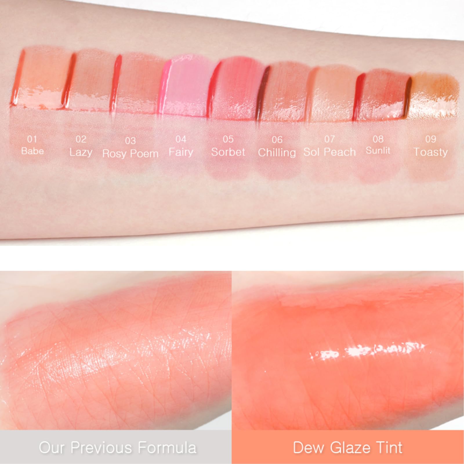 EGLIPS Dew Glaze Tint 07 Sol Peach – Sheer Lip Tint with Glossy Shine