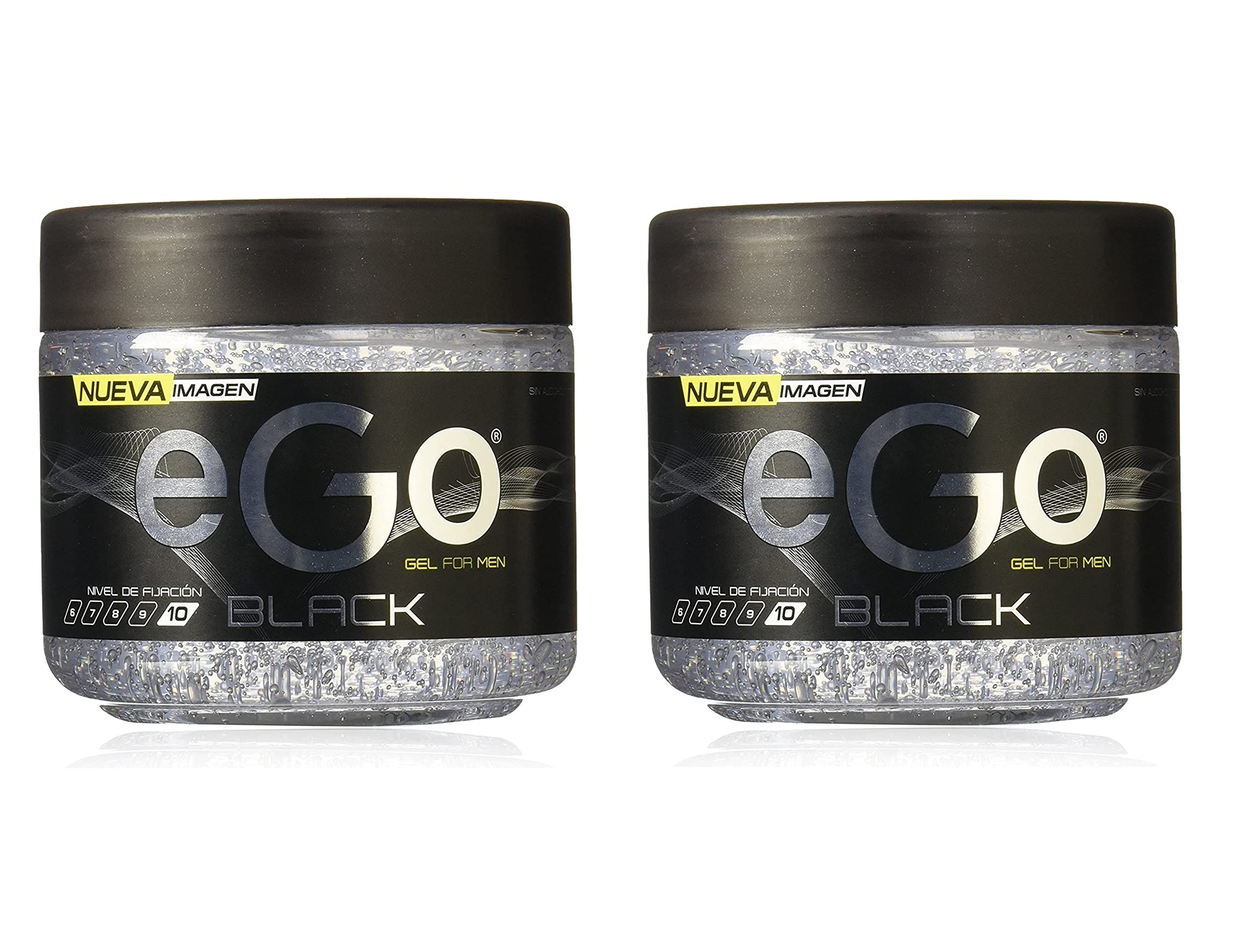 EGO Hair Gel for Men Black – Extra Strong Hold 450ml (Pack of 2)