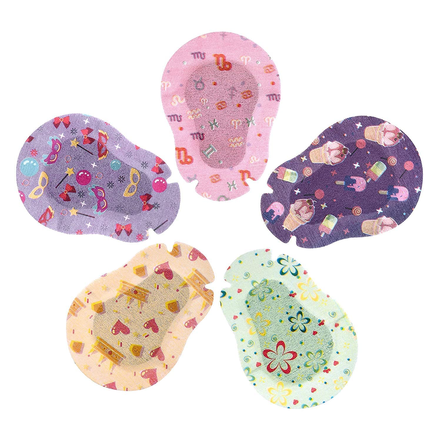 EGOOL Kids Adhesive Eye Patches – Hypoallergenic, Breathable, Colorful Patterns (45 + 5 Bonus)
