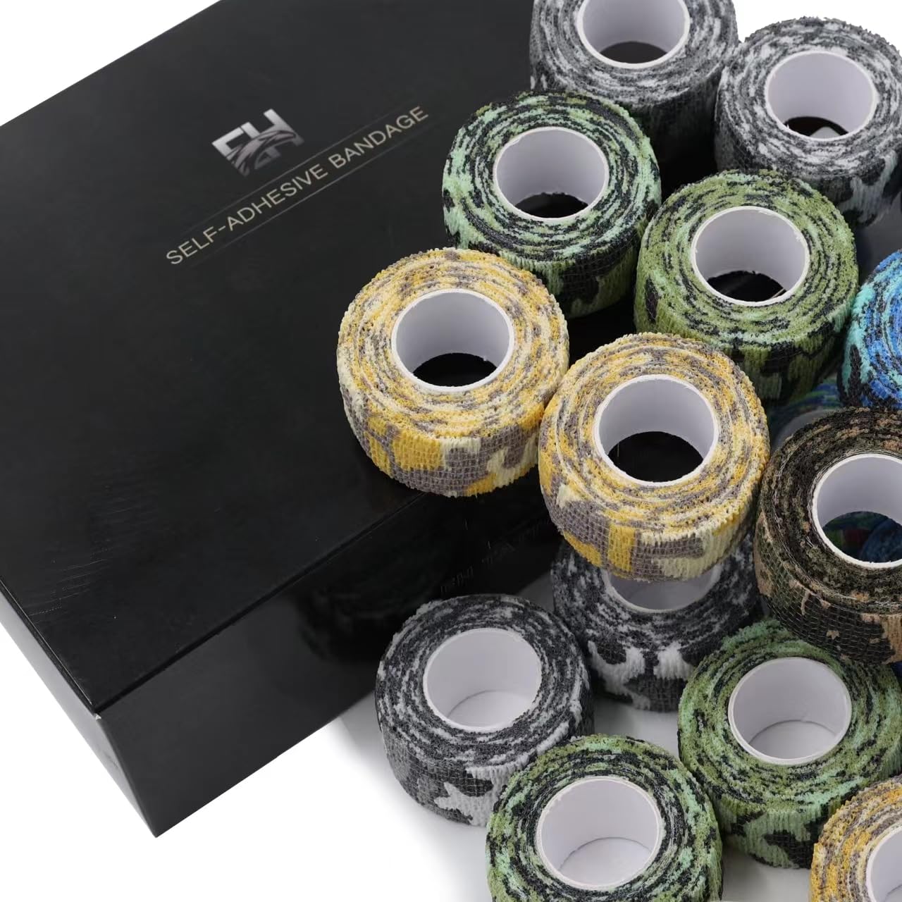 EH Tattoo 24Pcs Self-Adhesive Bandages – Breathable Grip Tape & Cohesive Wrap