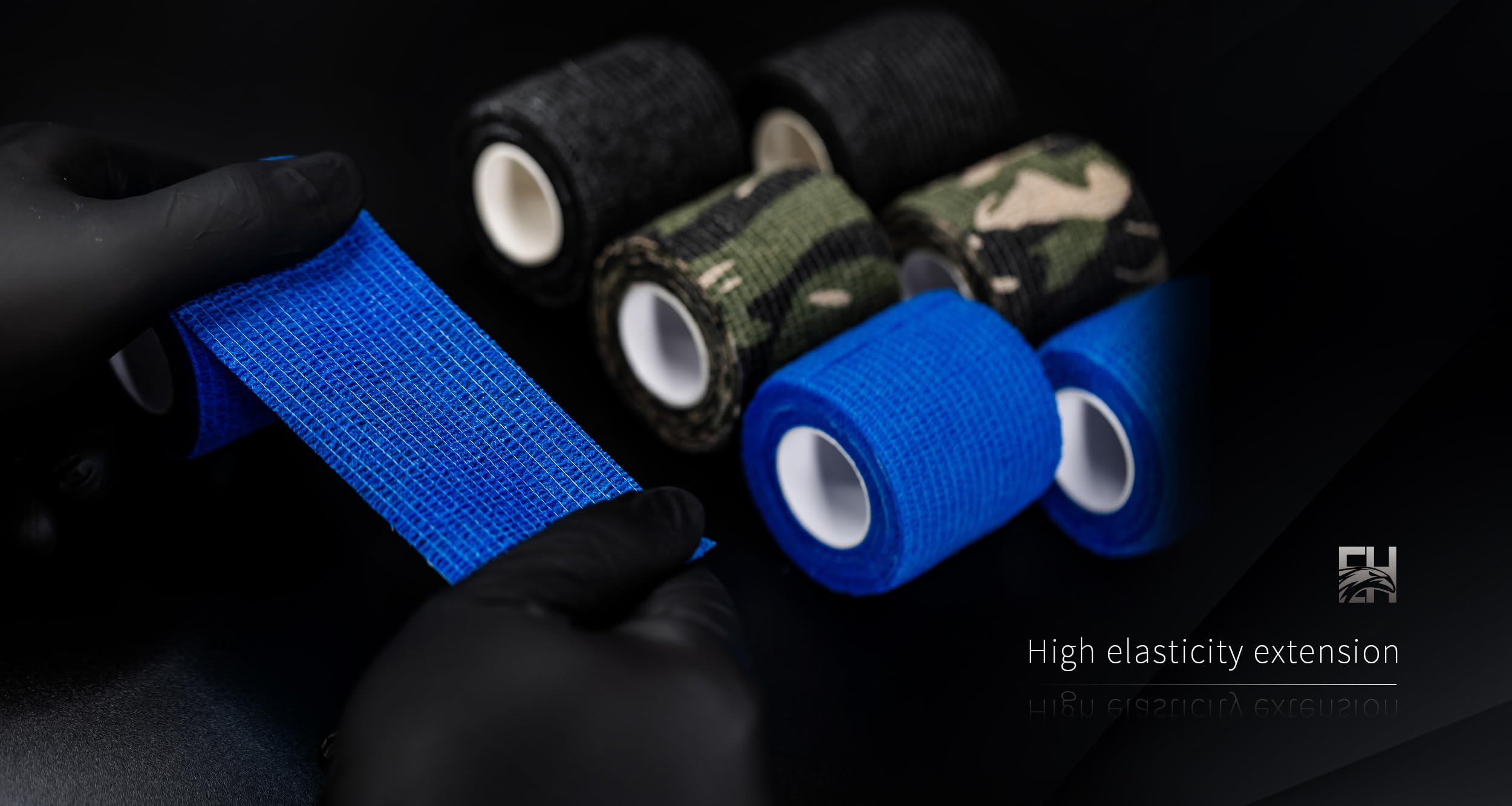 EH Tattoo Grip Tape 12Pcs – Self-Adhesive Elastic Wrap for Tattoo Pen Machines