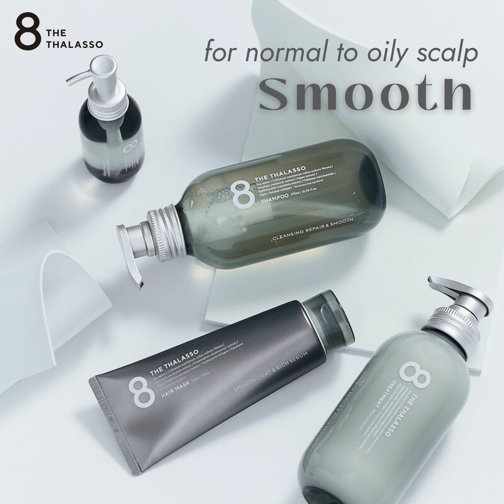 Eight the Thalasso Natural Shampoo & Conditioner Set – Detangling, Itchy Scalp Relief, Tea Tree & Peppermint, Ceramide & Collagen | Sulfate-Free (32.16 fl oz) – Japan