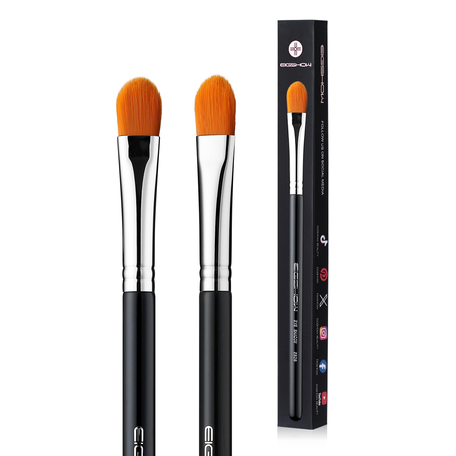 EIGSHOW Concealer Brushes — Flat Concealer & Eyeshadow Primer Brush Set (E828, 2-Piece)