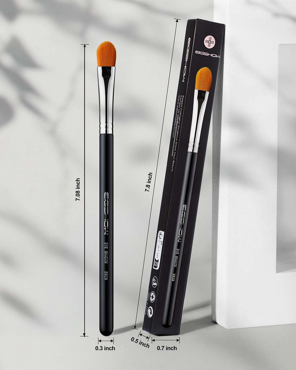 EIGSHOW Concealer Brushes — Flat Concealer & Eyeshadow Primer Brush Set (E828, 2-Piece)