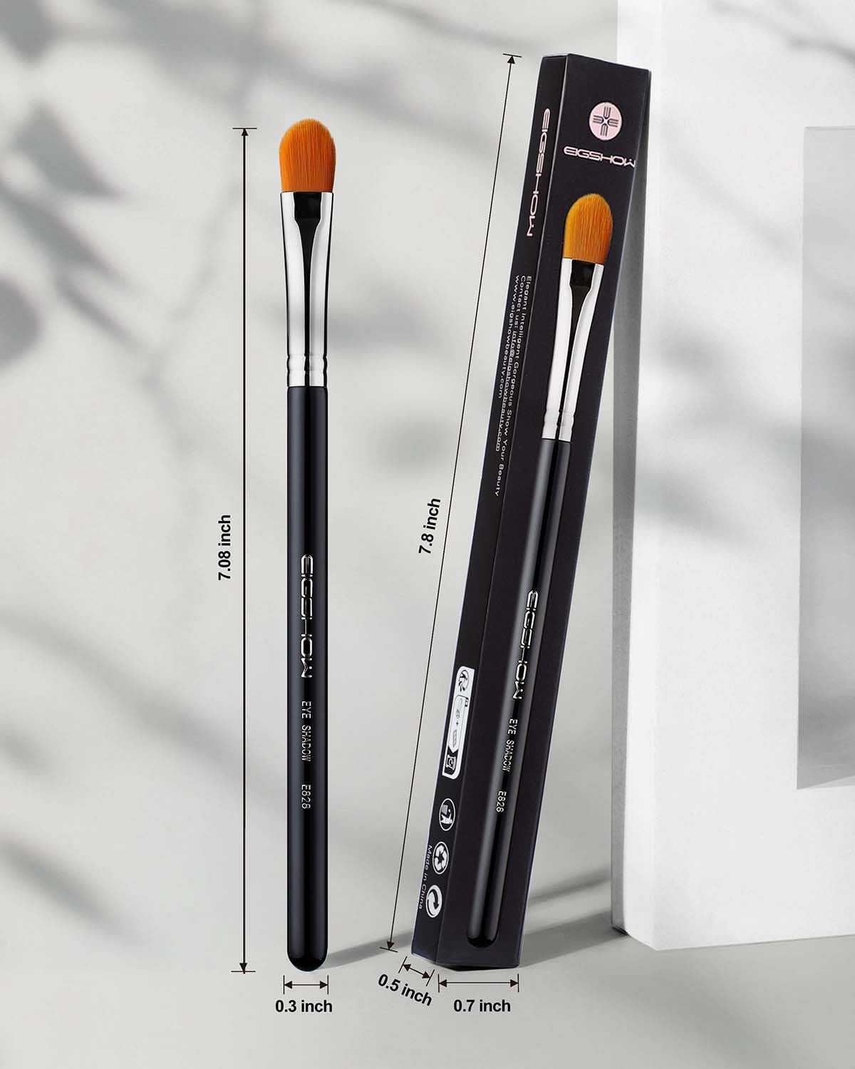 EIGSHOW Concealer Brushes — Flat Concealer & Eyeshadow Primer Brush Set (E828, 2-Piece)