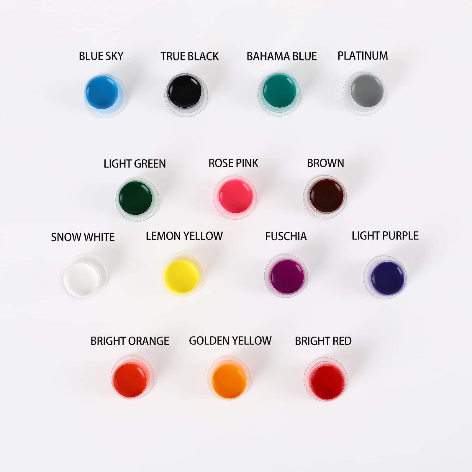 EIPTWH 14 Colors Tattoo Ink Set – 1/2oz Bottles for Bright, Long-Lasting Color