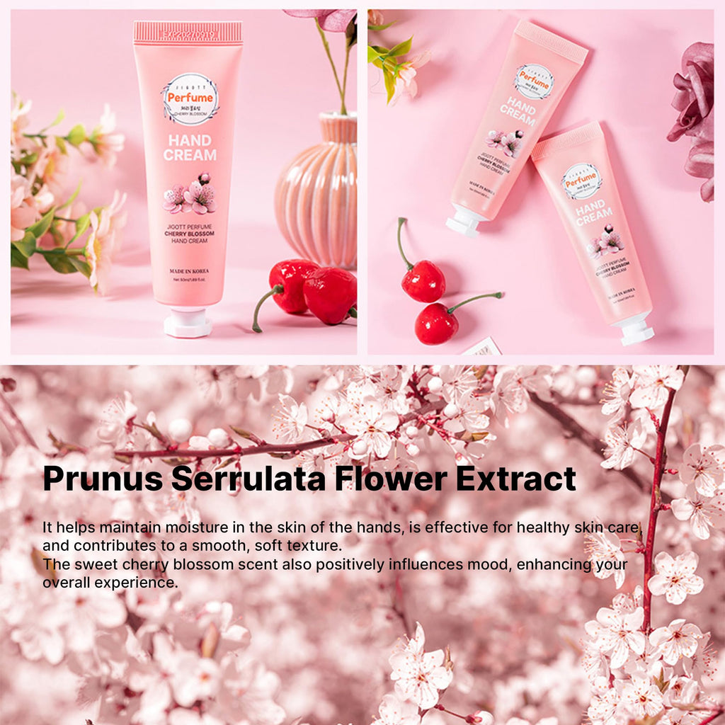 Ekais Perfume Hand Cream Gift Set – 5 Scented Mini Lotions (Lavender, Citrus, Musk, Cherry Blossom, Freesia) – Travel-Size K-Beauty