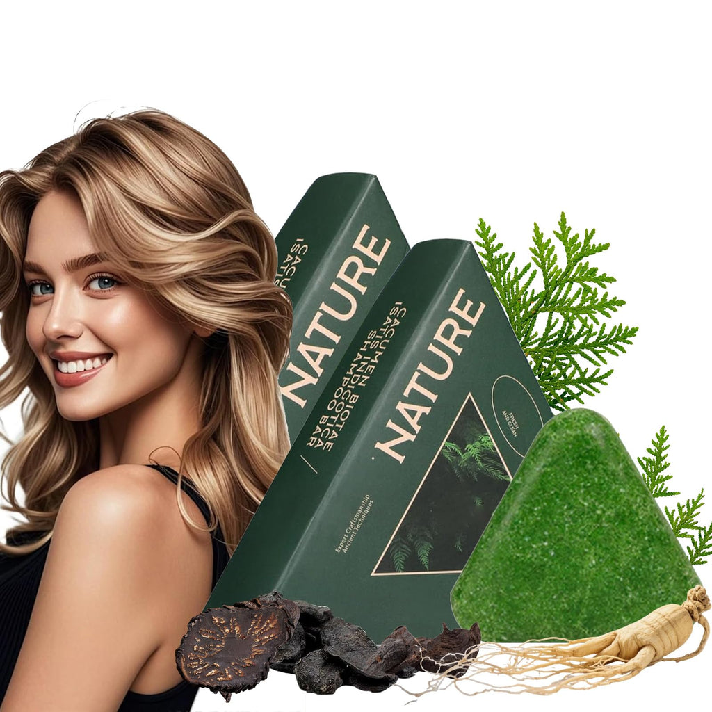ekxzvg Nature Triangle Shampoo Bar – Usman Herb & Ginseng, 2-Pack