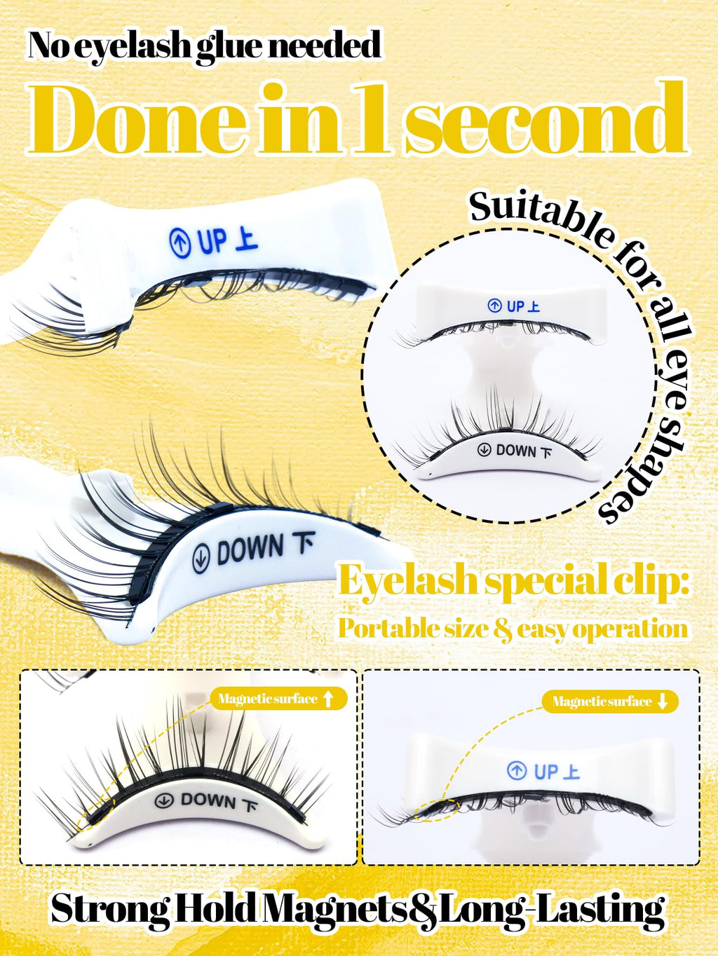 Elara Craft Magnetic Eyelashes with Applicator – Reusable, Glue-Free & Lightweight
