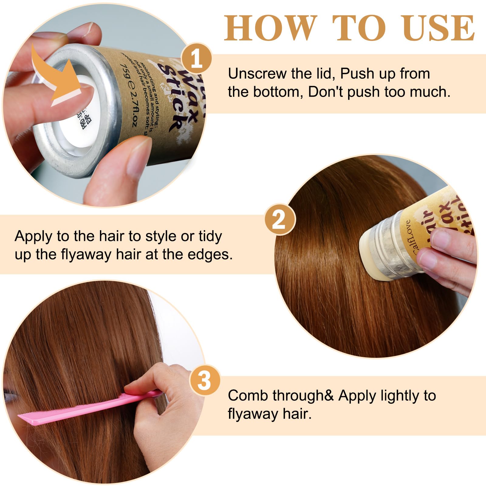 ELCHHIRSCH Hair Wax Stick & 11-Piece Styling Kit – Non-Greasy, Flyaway Control