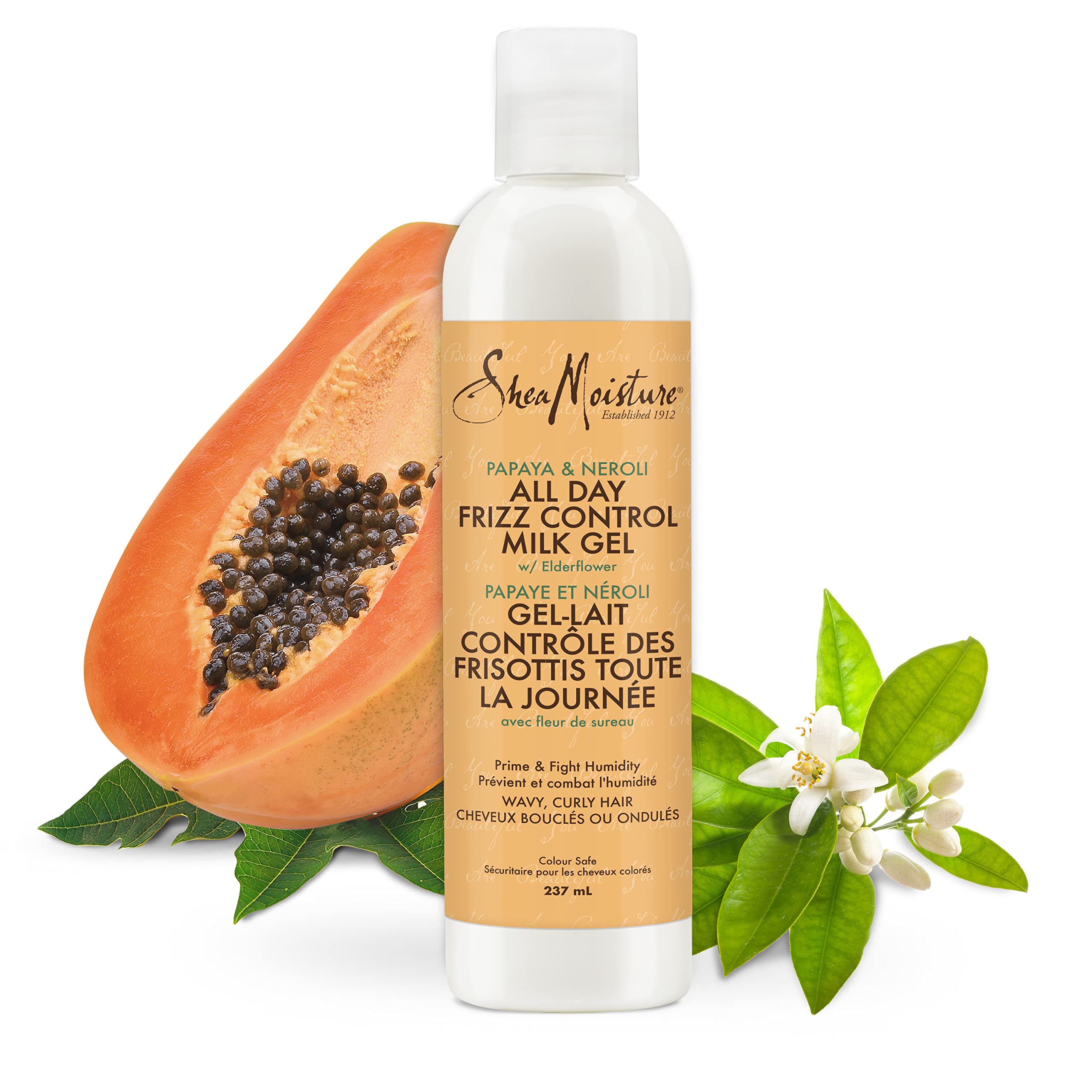 SheaMoisture Papaya & Neroli Milk Gel for Wavy Curly Hair | Paraben-Free, 8 oz