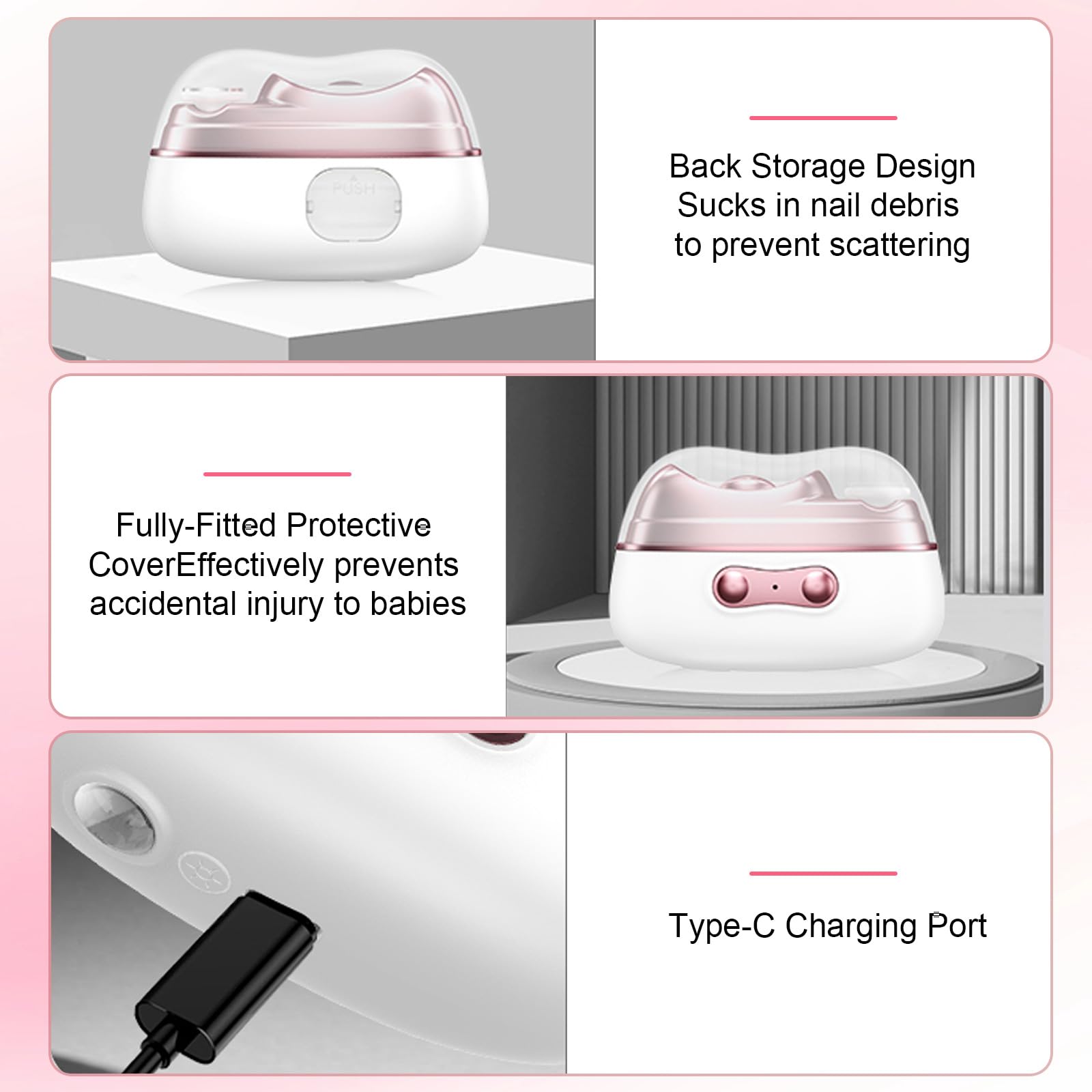 2026 Electric Nail Clipper 4-in-1: Automatic Trimmer with LED Light & UV Curing