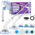 Electric Spin Scrubber — Cordless 2-Speed Cleaning with 7 Brush Heads & Extension Arm