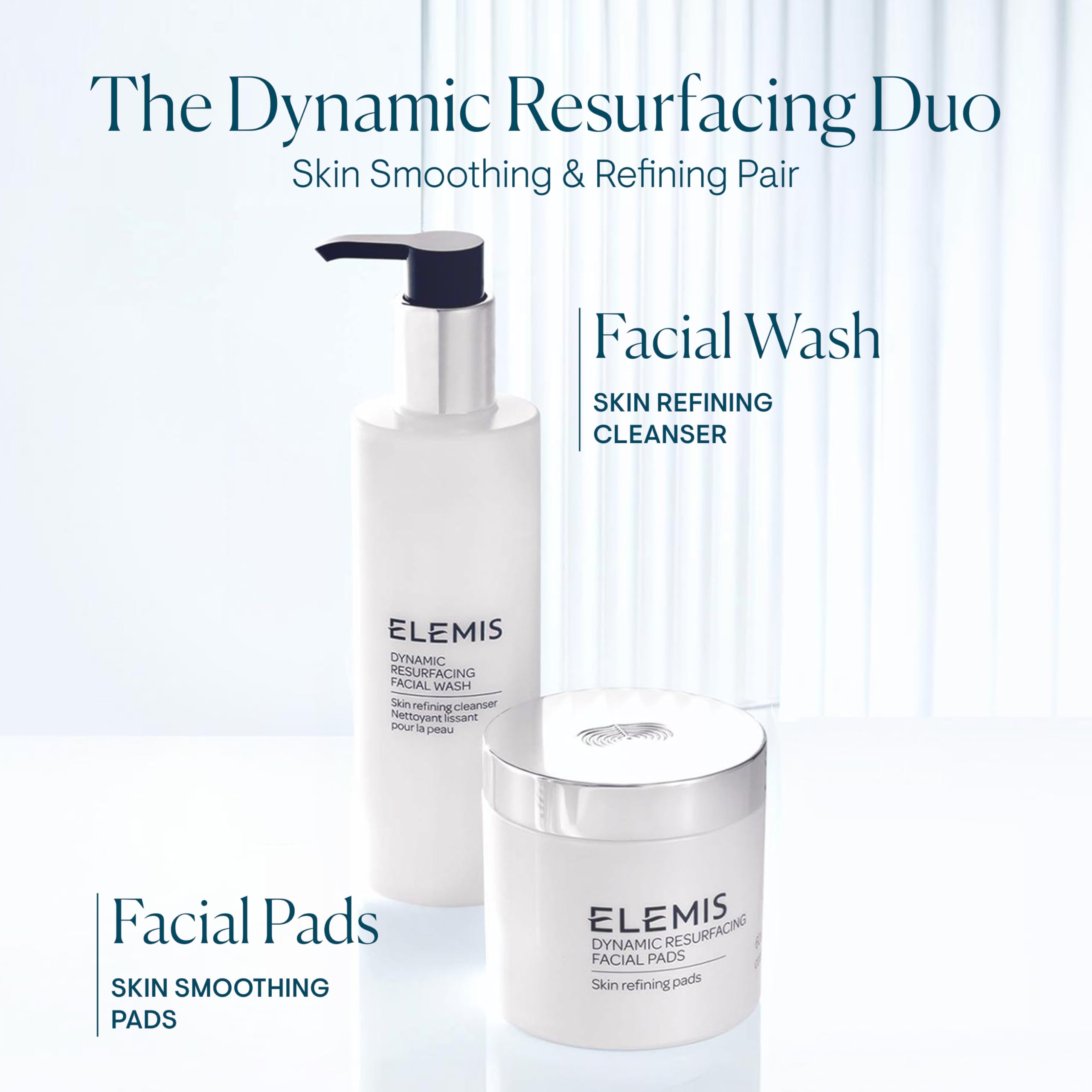 ELEMIS (The) Dynamic Duo Kit ($124 Value) - Enzyme-Powered Skin Refining Formulas - Daily Gel Cleanser and Exfoliating Facial Pads Kit