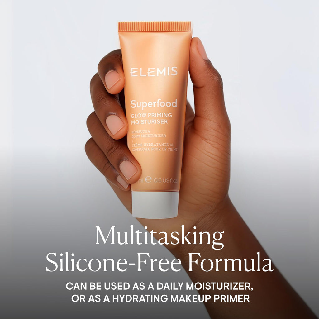 ELEMIS Superfood Glow Priming Moisturizer 20ml – Travel-Size Radiance & Primer for Glowing Skin