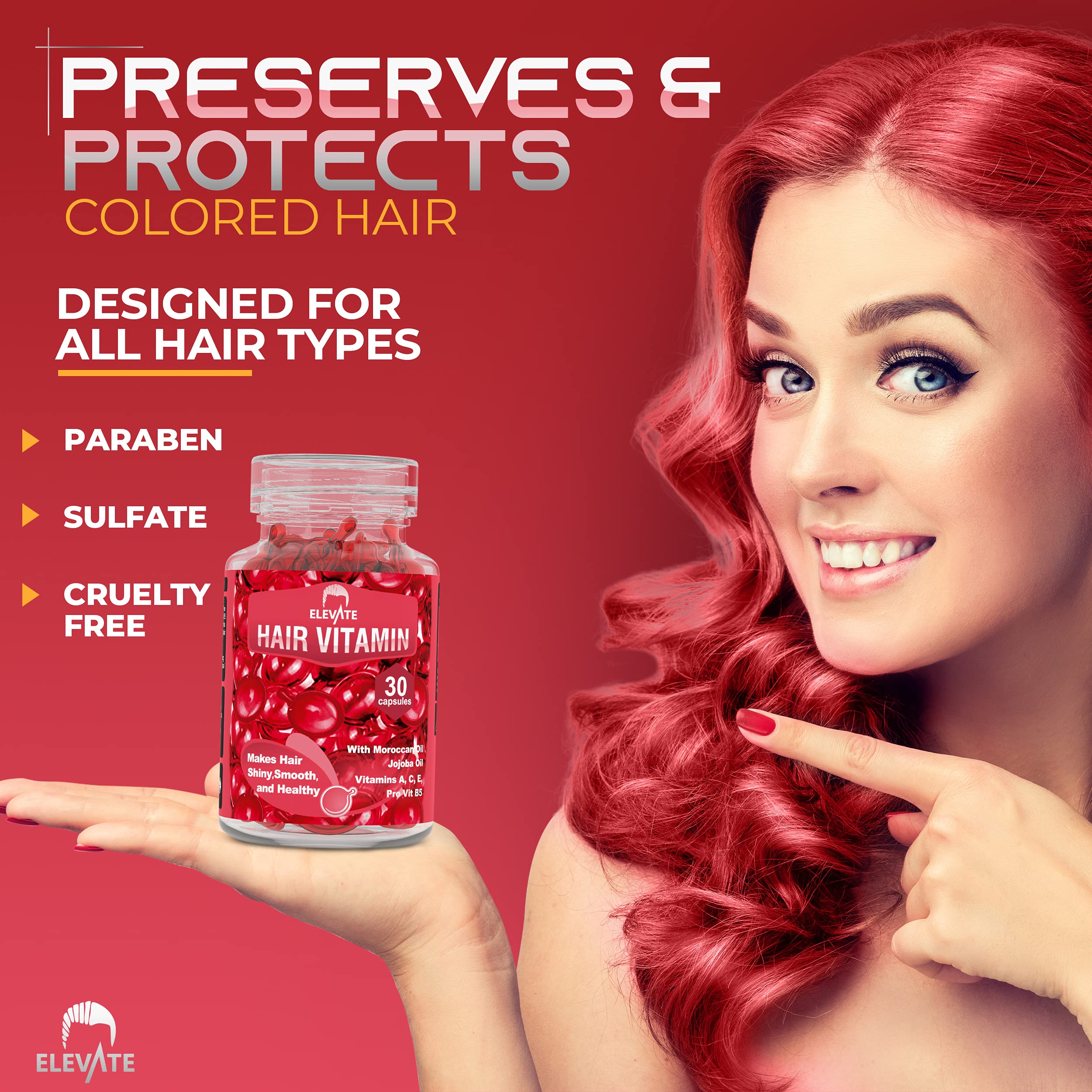 Elevate Hair Treatment Serum Capsules – Conditioning & Repair with Argan & Jojoba Oils