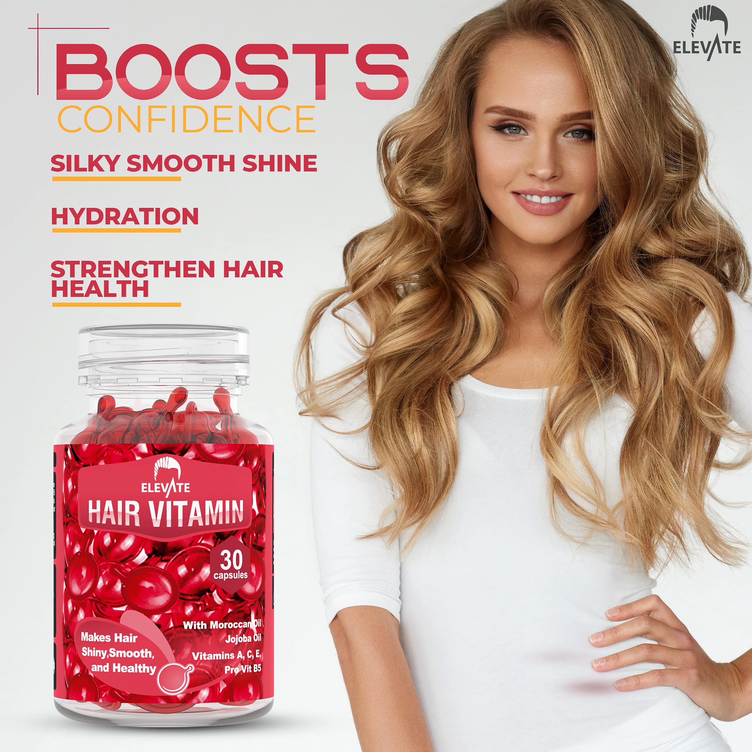 Elevate Hair Treatment Serum Capsules – Conditioning & Repair with Argan & Jojoba Oils