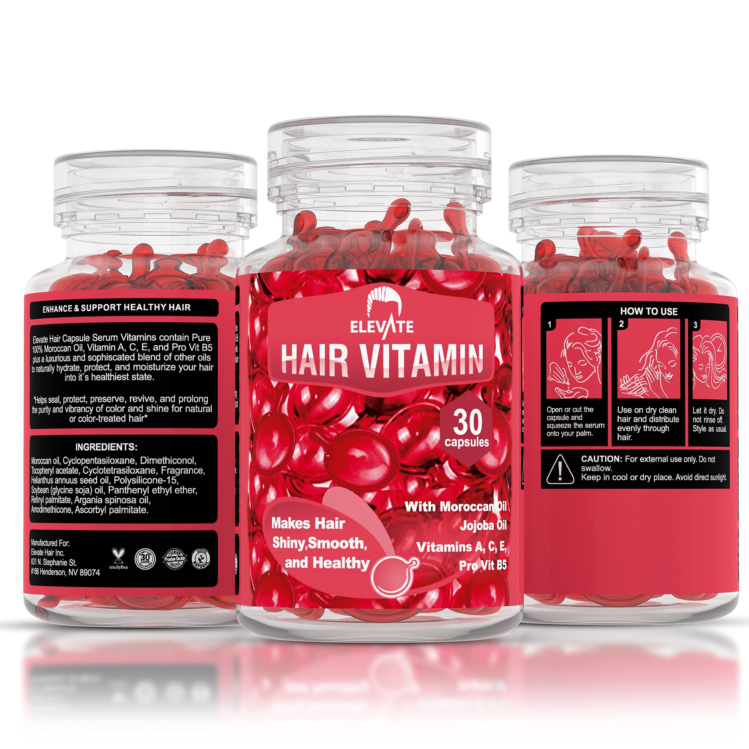 Elevate Hair Treatment Serum Capsules – Conditioning & Repair with Argan & Jojoba Oils