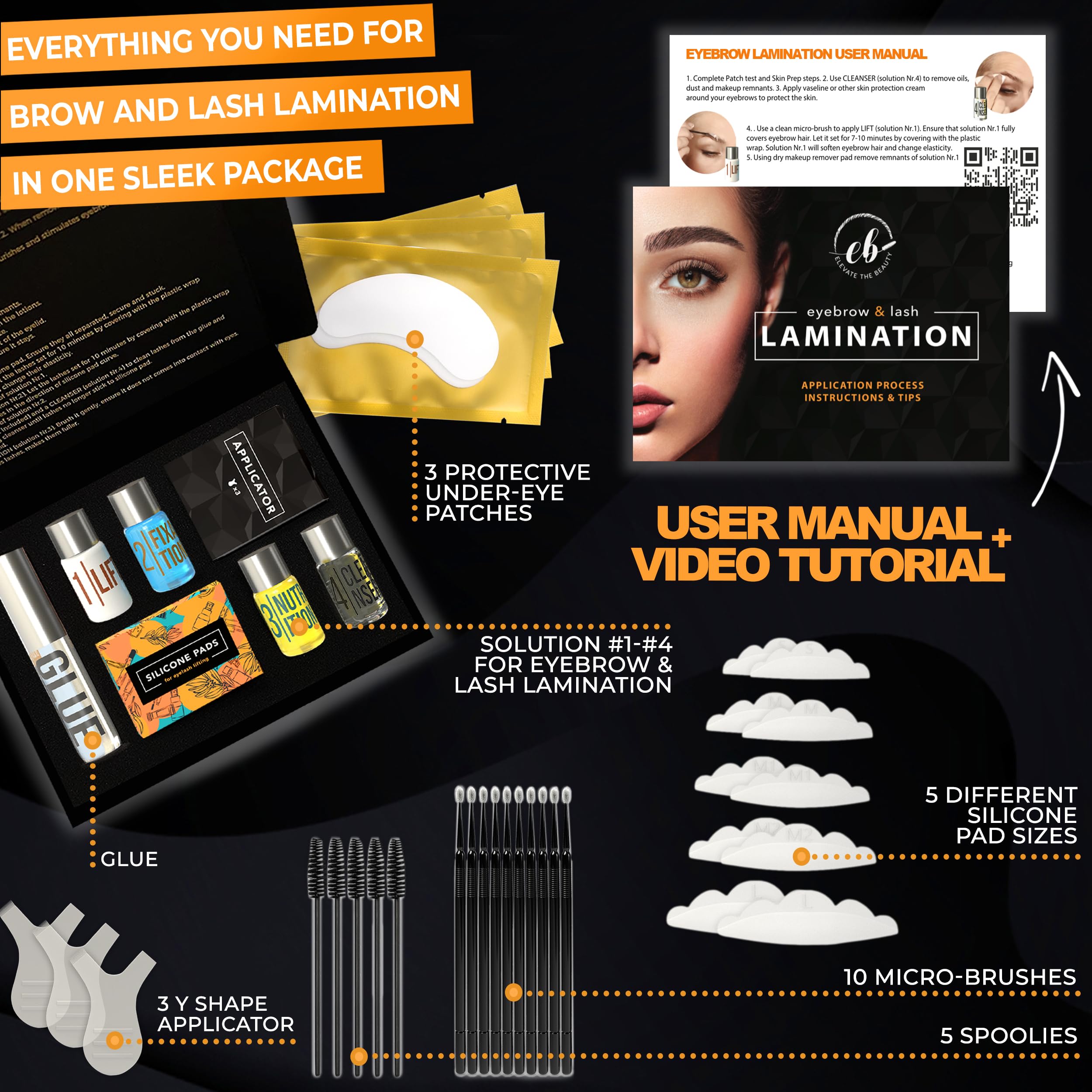 Elevate the Beauty 2-in-1 Brow & Lash Lamination Kit – At-Home & Salon