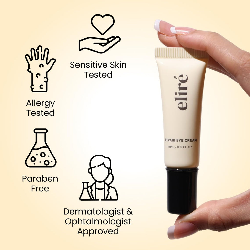 Eliré Korean Repair Eye Cream – Ceramide-Rich, Caffeine-Boost Under-Eye Treatment (15ml)