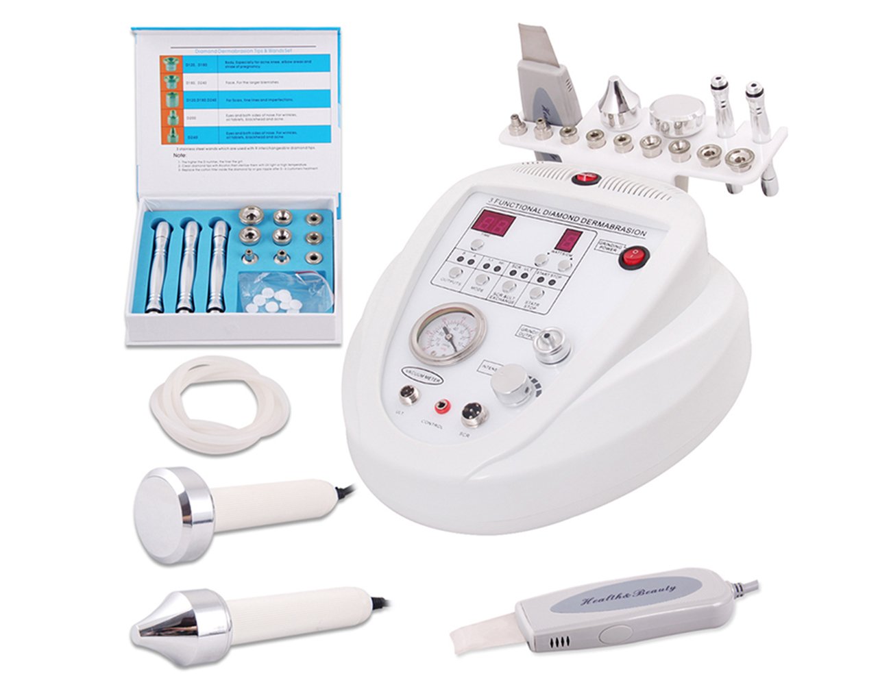 Elitzia 3-in-1 Dermabrasion & Microdermabrasion Scrubber | Facial Rejuvenation Device ETSRNF903