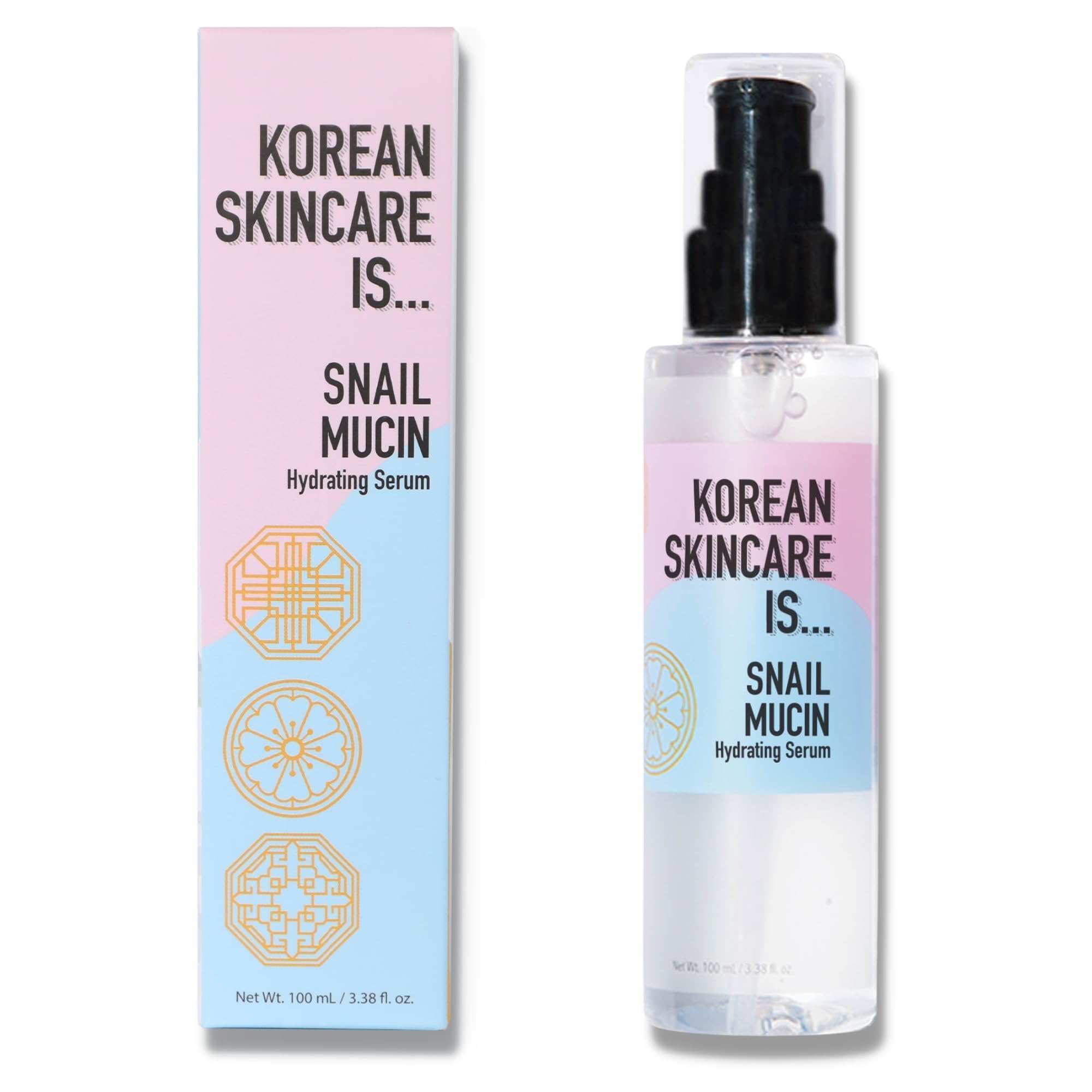 Elizabeth Mott Korean Snail Mucin Serum — 97% Snail Filtrate, Deep Hydration, Glass Skin (100 mL)