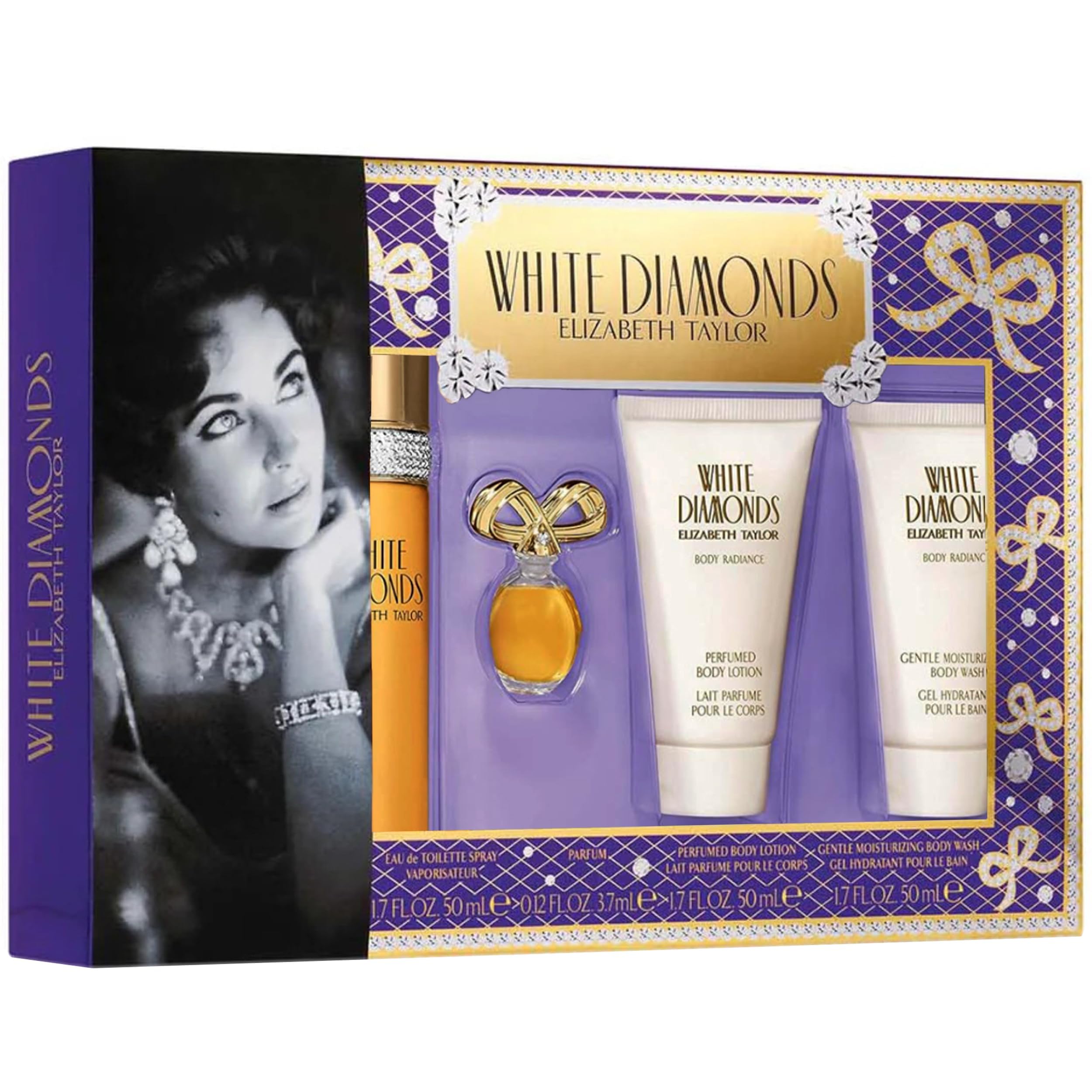 Elizabeth Taylor White Diamonds Gift Set – 4-Pc (1.7 Fl Oz) for Women