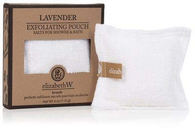 Elizabeth W Lavender Exfoliating Bath & Shower Pouch with Salts