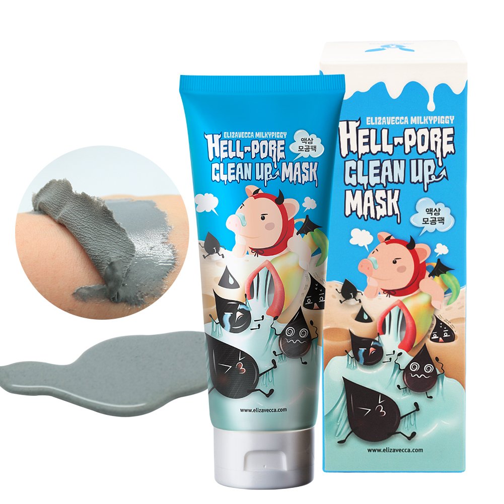 Elizavecca Milky Piggy Hell Pore Clean Up Mask 100ml – Peel Off Charcoal Pore Strips & Pore Cleansing