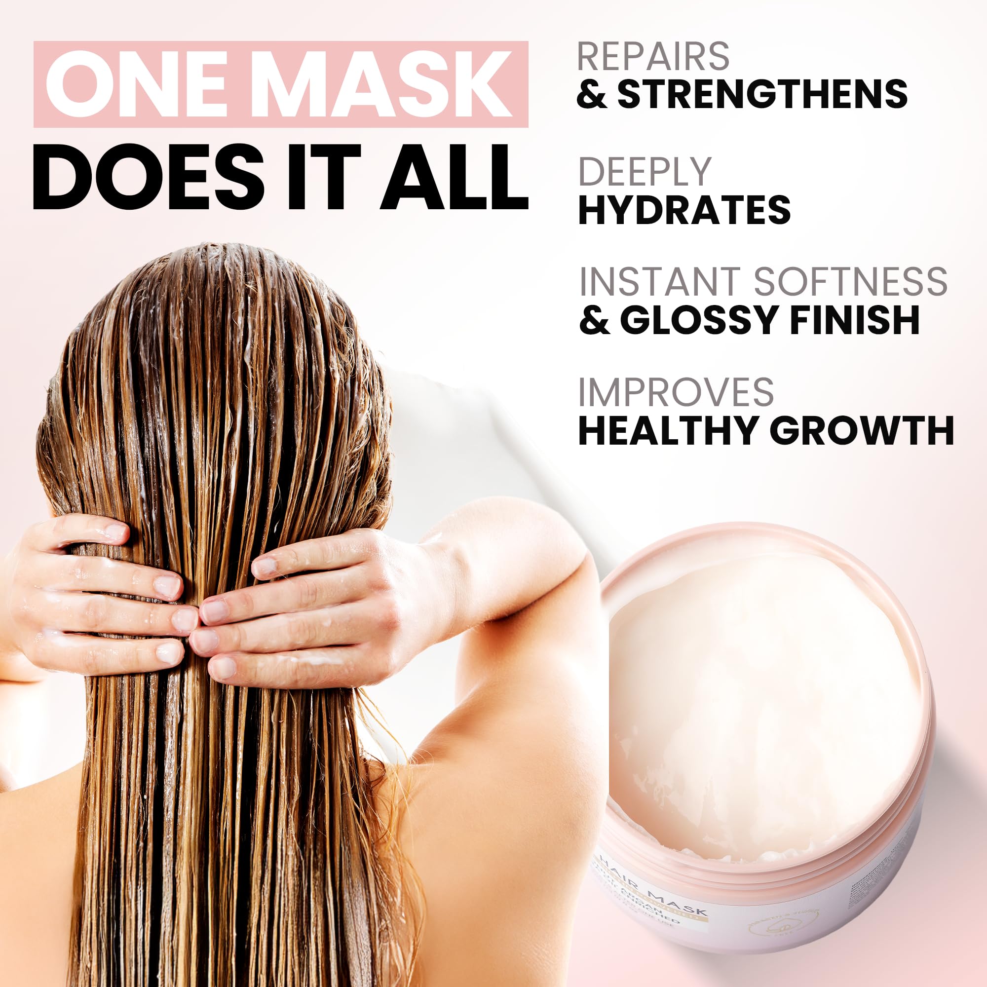 ELLA BELLA Keratin Hair Mask – Deep Conditioning for Dry, Damaged & Color-Treated Hair