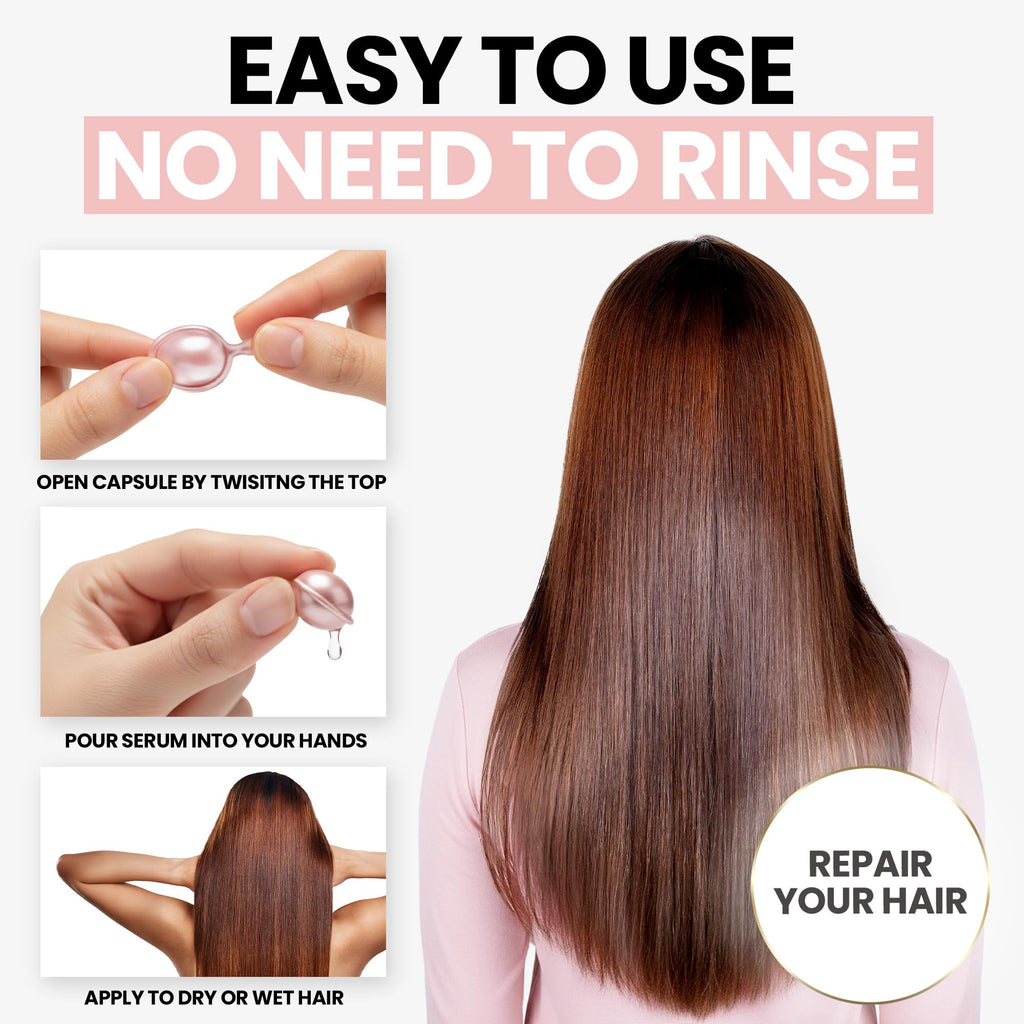 ELLA BELLA Keratin Hair Serum – Argan Oil & Vitamins A,E,B5 – Anti-Frizz & Night Repair