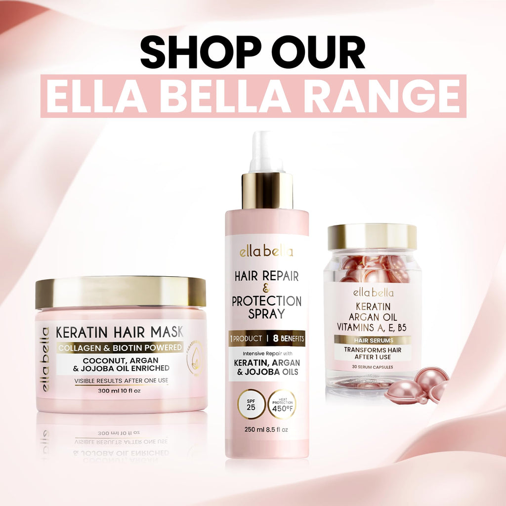 ELLA BELLA Keratin Hair Mask – Deep Conditioning for Dry, Damaged & Color-Treated Hair