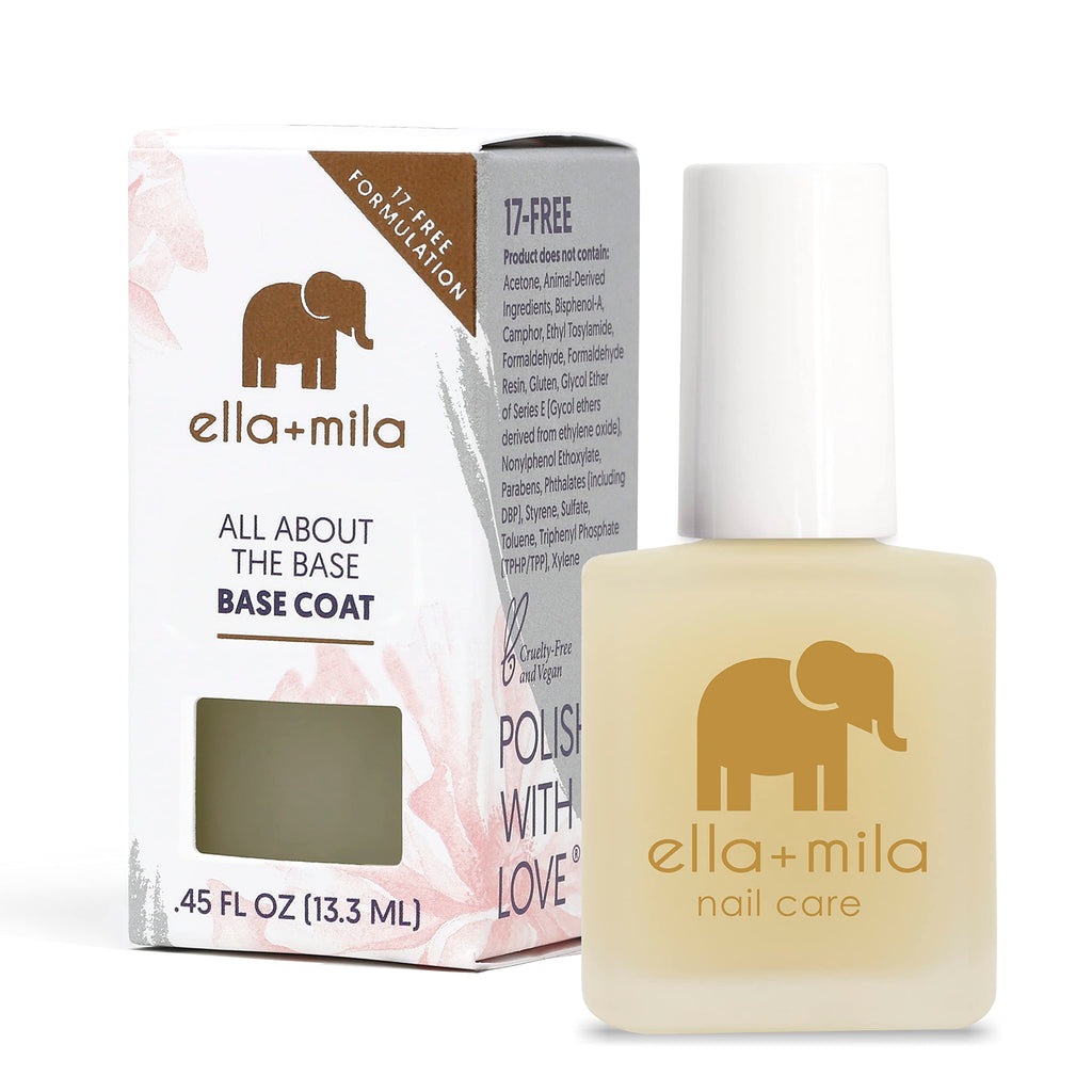 ella+mila Ridge Filler Base Coat Nail Polish – Smoothing Nail Treatment & Long-Lasting Ridge Filler
