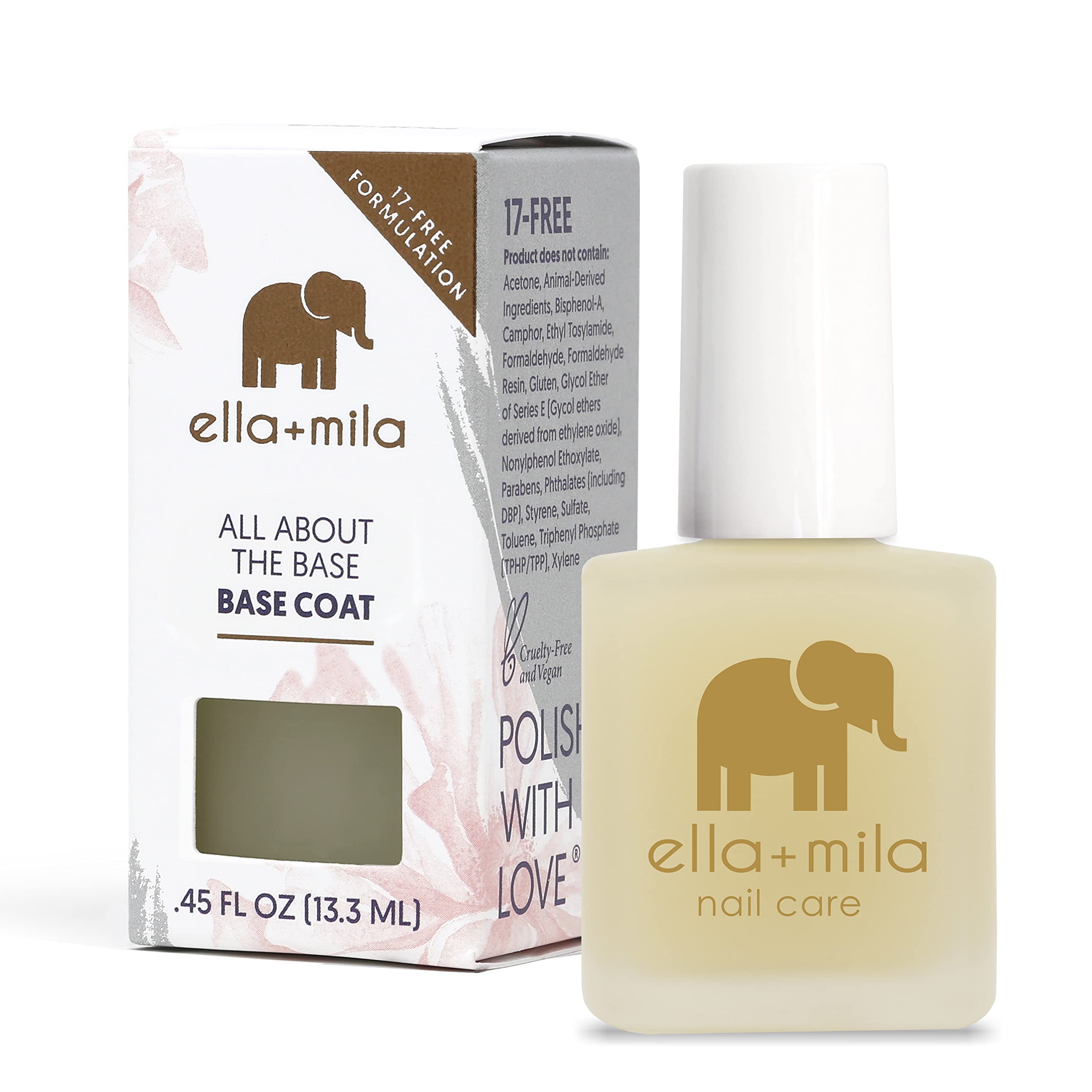 ella+mila Ridge Filler Base Coat Nail Polish – Smoothing Nail Treatment & Long-Lasting Ridge Filler