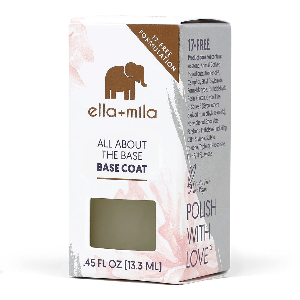 ella+mila Ridge Filler Base Coat Nail Polish – Smoothing Nail Treatment & Long-Lasting Ridge Filler