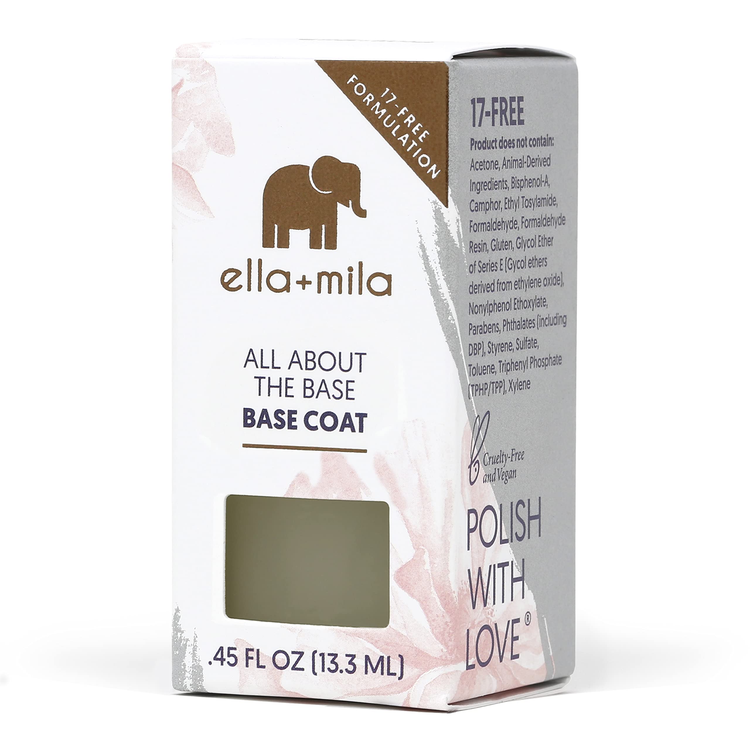 ella+mila Ridge Filler Base Coat Nail Polish – Smoothing Nail Treatment & Long-Lasting Ridge Filler