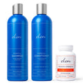 Elon Complete Care Kit for Thinning Hair – Shampoo, Conditioner & R3 Supplement (No Sulfates, Parabens, or Phthalates)