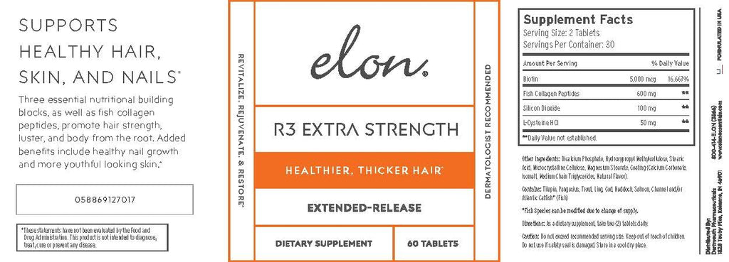 Elon Complete Care Kit for Thinning Hair – Shampoo, Conditioner & R3 Supplement (No Sulfates, Parabens, or Phthalates)