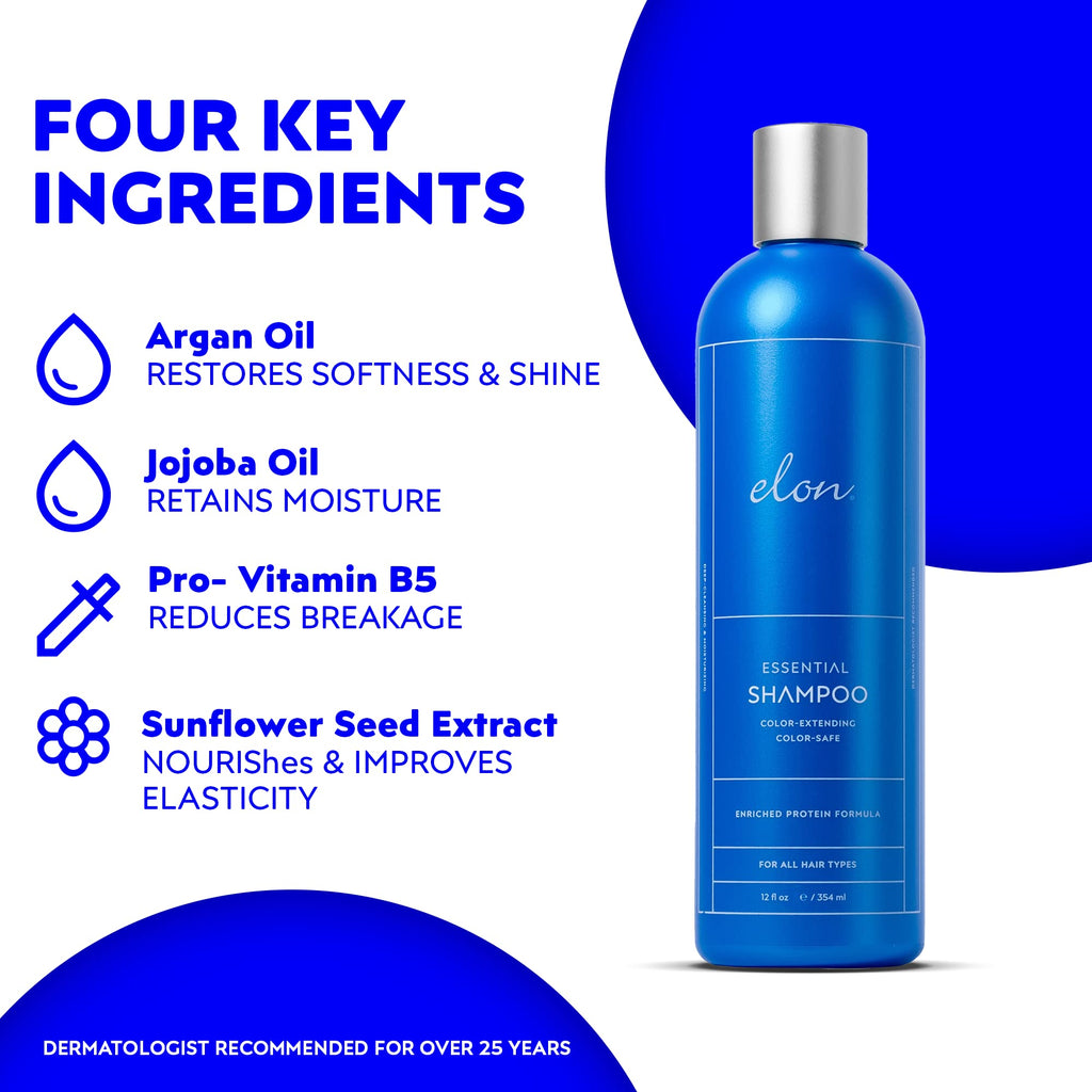 Elon Complete Care Kit for Thinning Hair – Shampoo, Conditioner & R3 Supplement (No Sulfates, Parabens, or Phthalates)