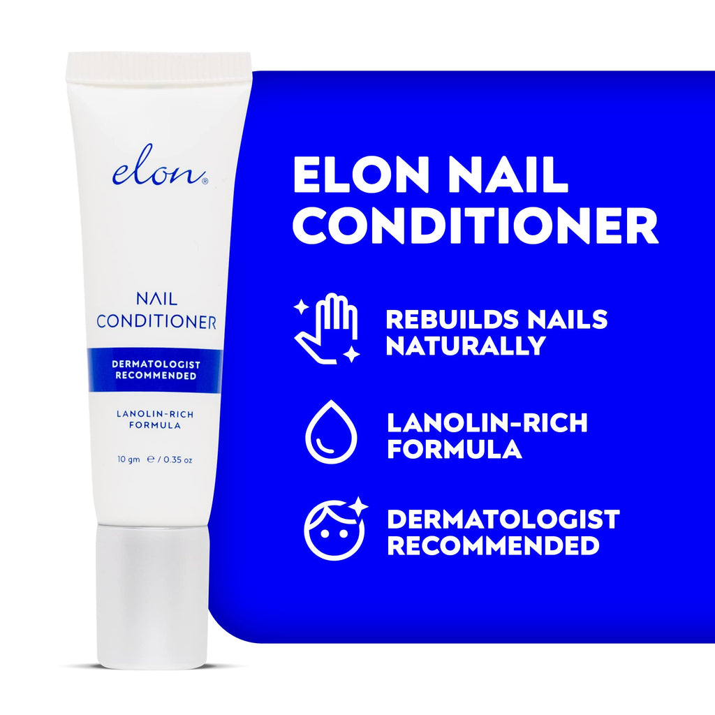 Elon Lanolin-Rich Nail Conditioner – Strengthens Nails & Protects Cuticles (10g Tube, 2-Pack)