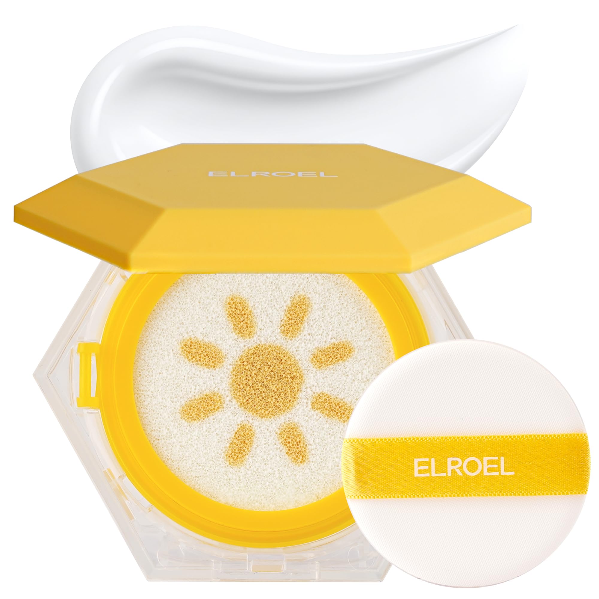 ELROEL Pang Pang Sun Cushion Plus SPF50+ PA++++ | Hypoallergenic Korean Sunscreen