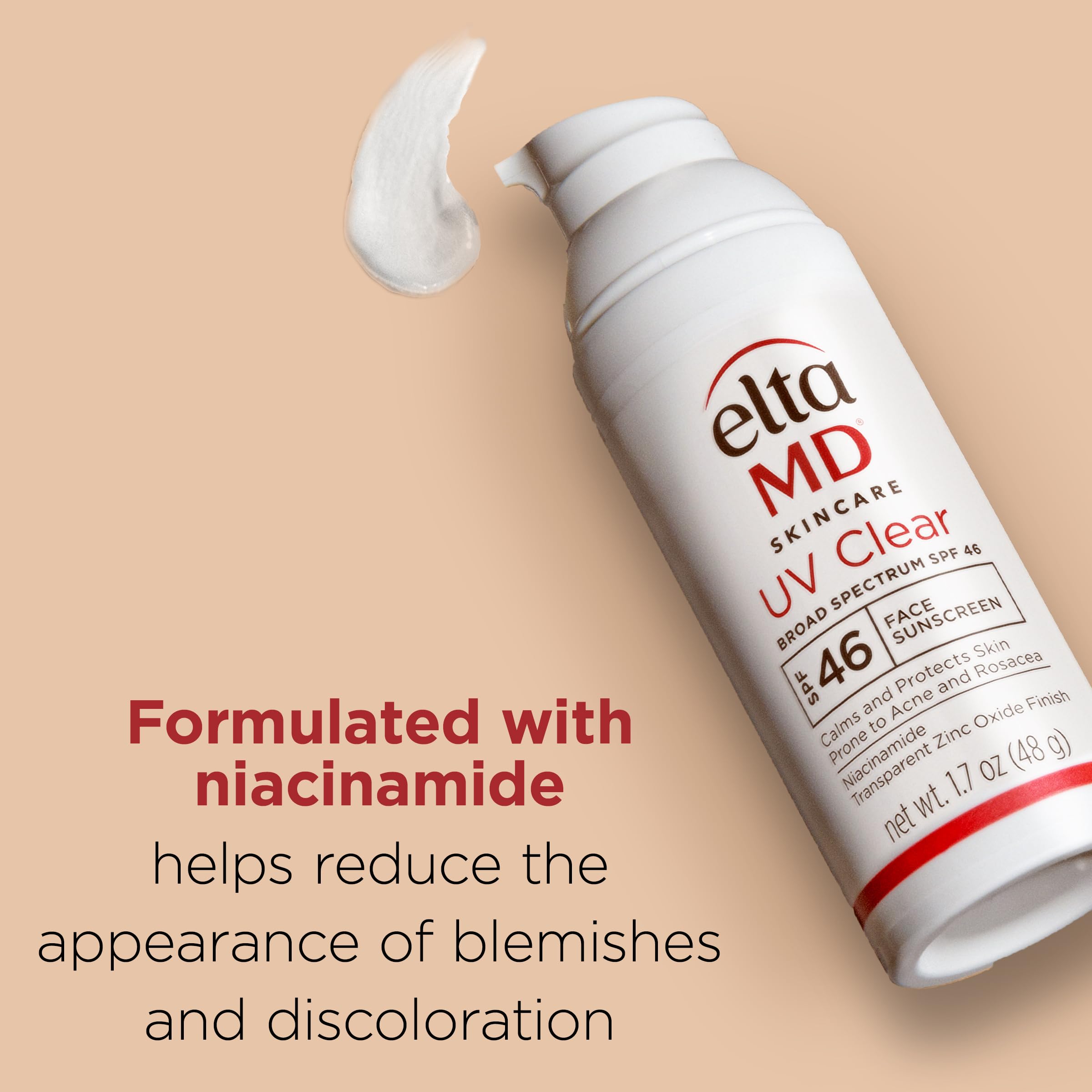 EltaMD UV Clear SPF 46 Oil-Free Sunscreen — Lightweight, Non-Greasy Protection for Acne-Prone Skin