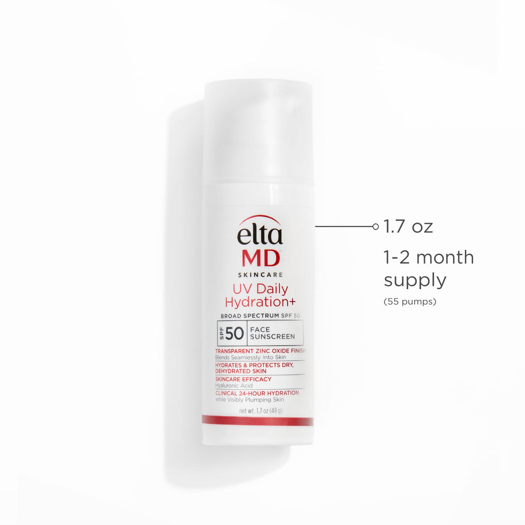 EltaMD UV Daily Hydration+ SPF 50 — Lightweight Hybrid Sunscreen with Hyaluronic Acid
