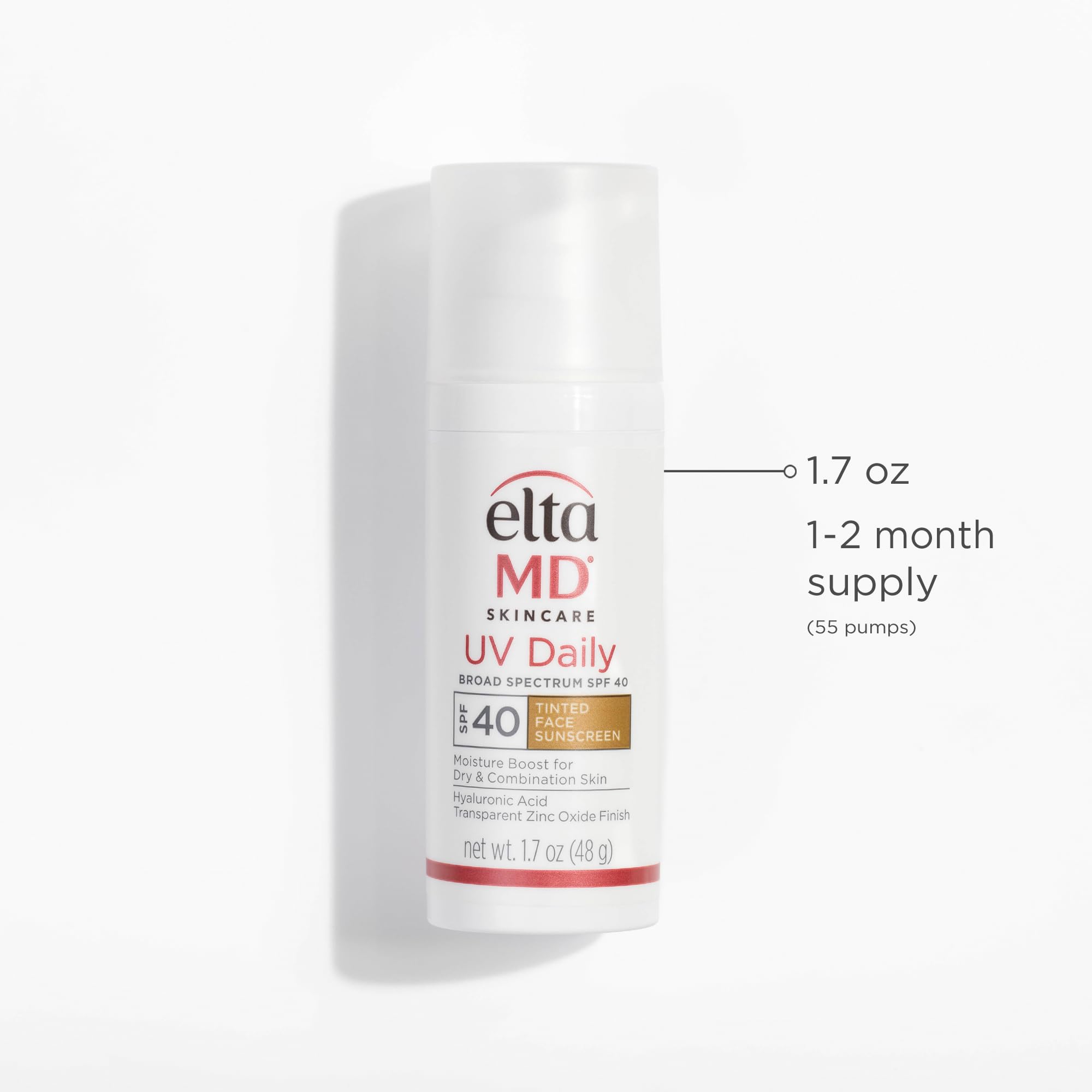 EltaMD UV Daily Tinted SPF 40 | Hydrating Sunscreen Moisturizer with Hyaluronic Acid
