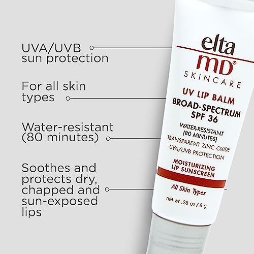 EltaMD UV Lip Balm SPF 30+ – Sunscreen Lip Moisturizer, 0.28 oz Tube (Pack of 2)