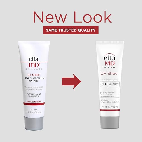 EltaMD UV Sheer SPF 50+ Face & Body Sunscreen – Oil-Free, No White Cast (1.7 oz)